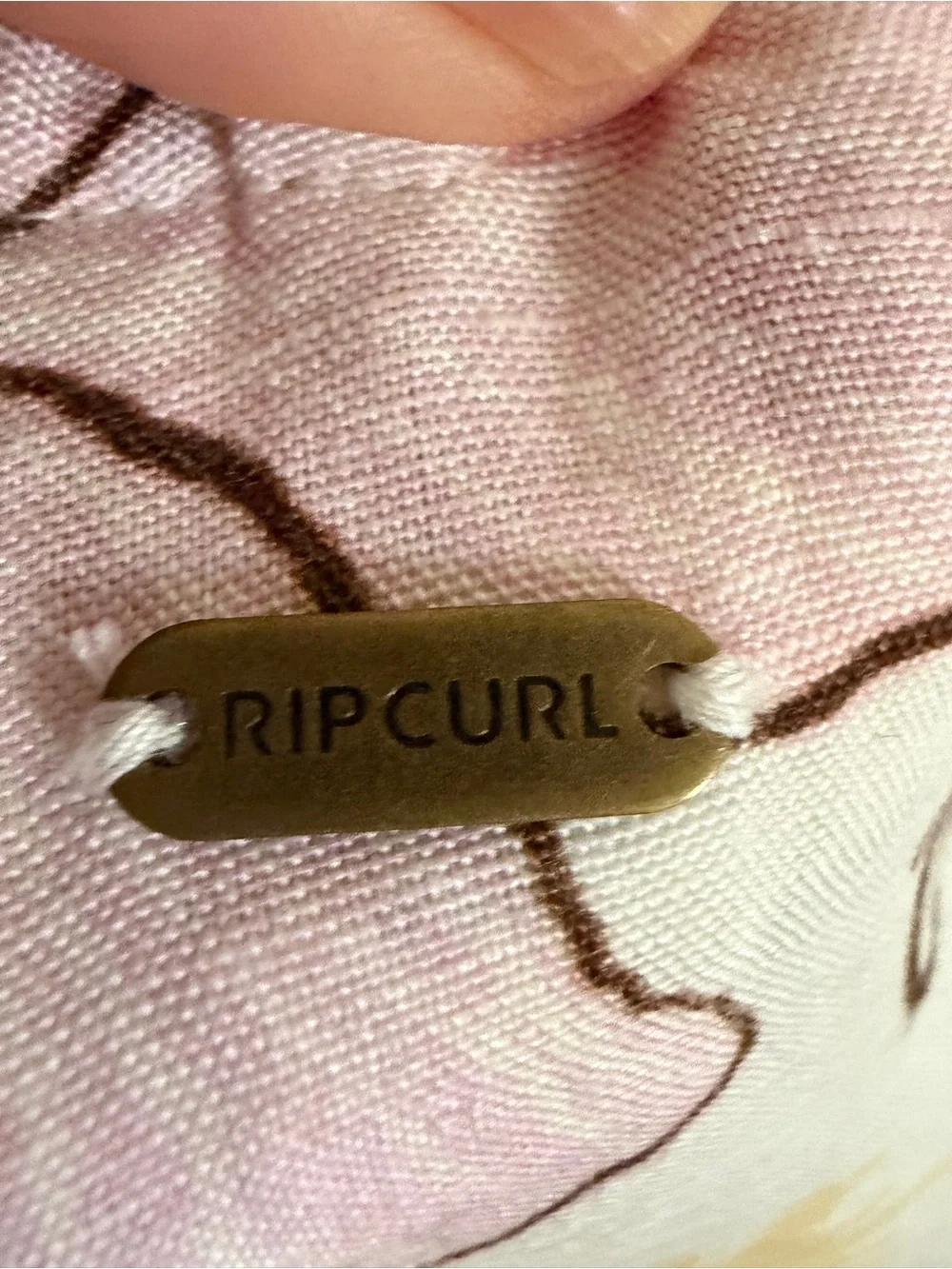 Rip Curl Cream Tropical Print Slip Dress